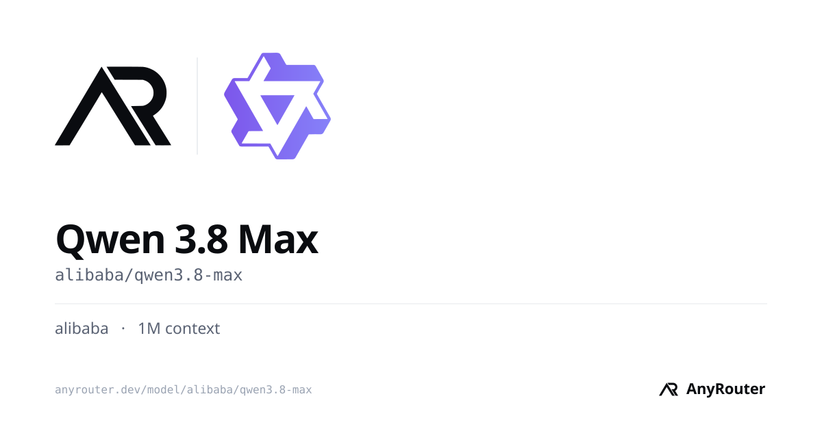 Qwen 3.8 Max share card