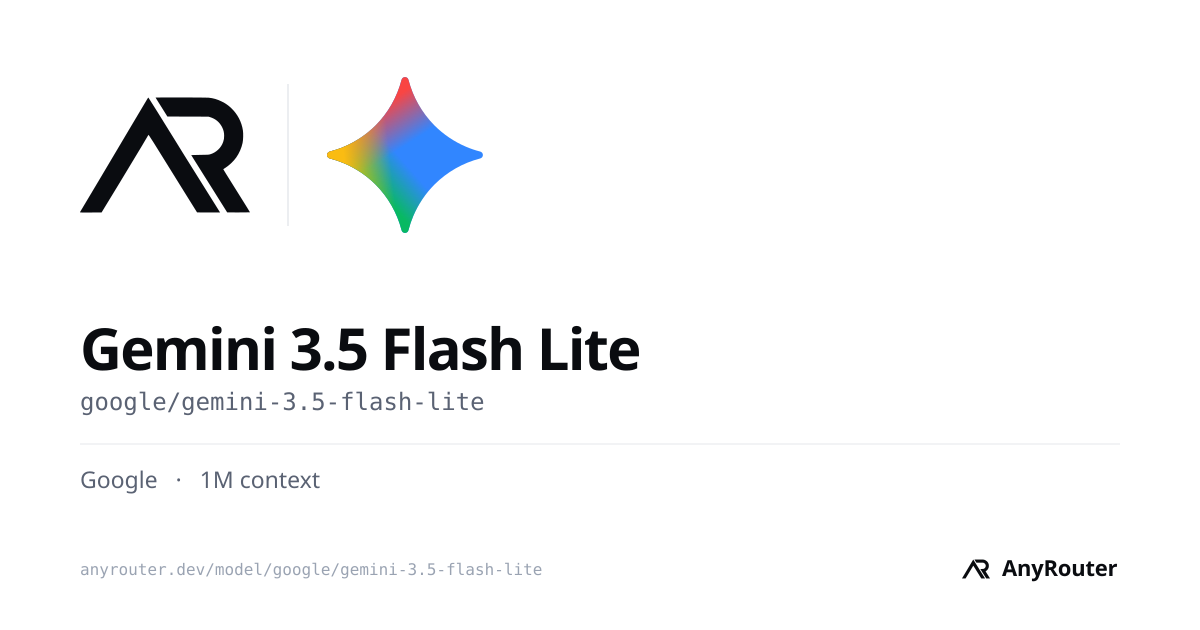 Gemini 3.5 Flash Lite share card