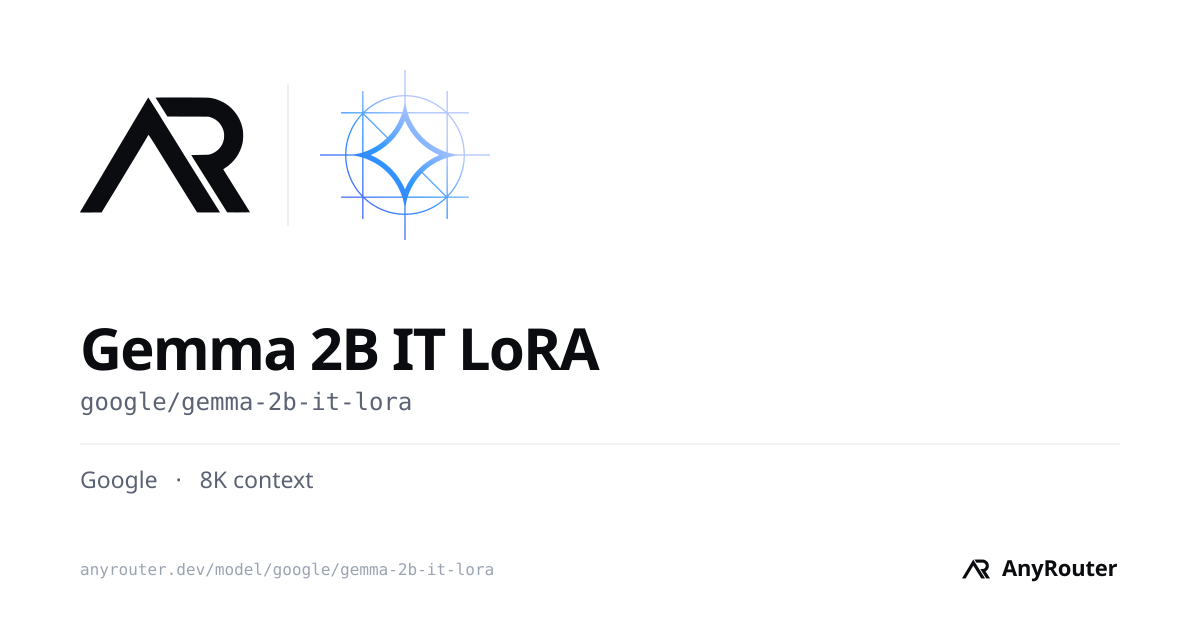 Gemma 2B IT LoRA share card