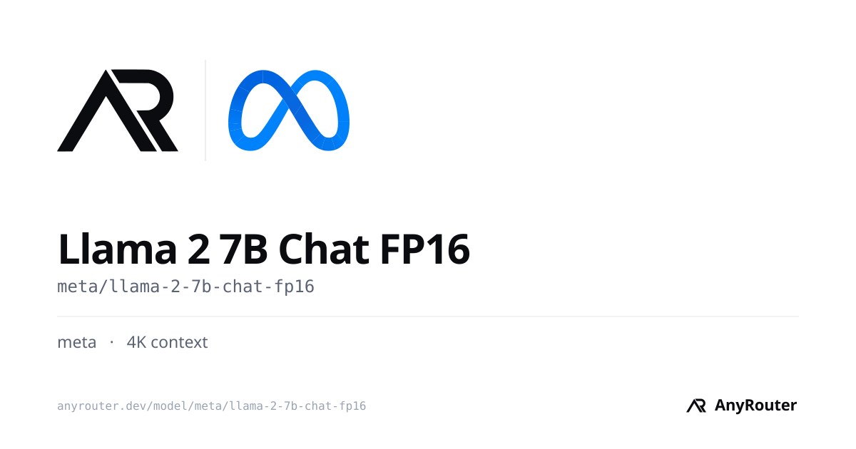 Llama 2 7B Chat FP16 share card