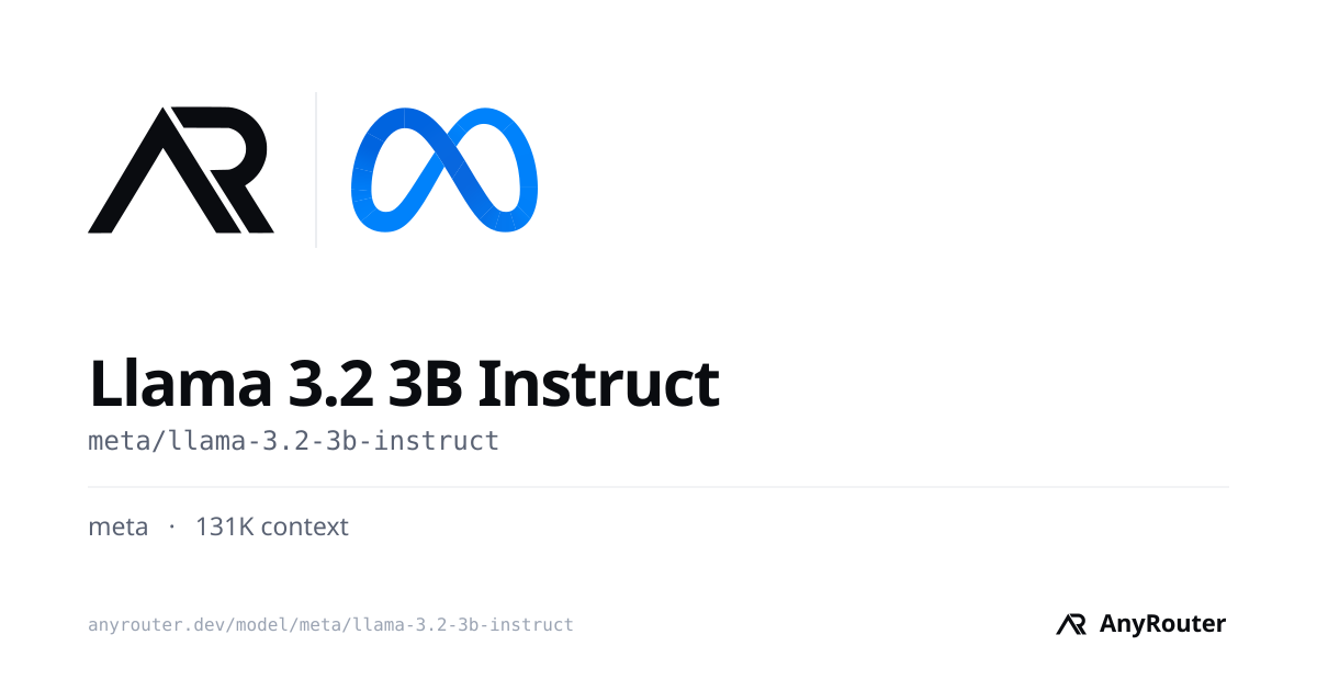 Llama 3.2 3B Instruct share card