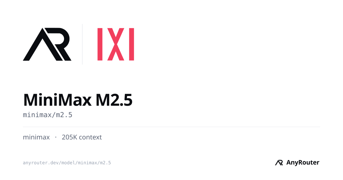 MiniMax M2.5 share card