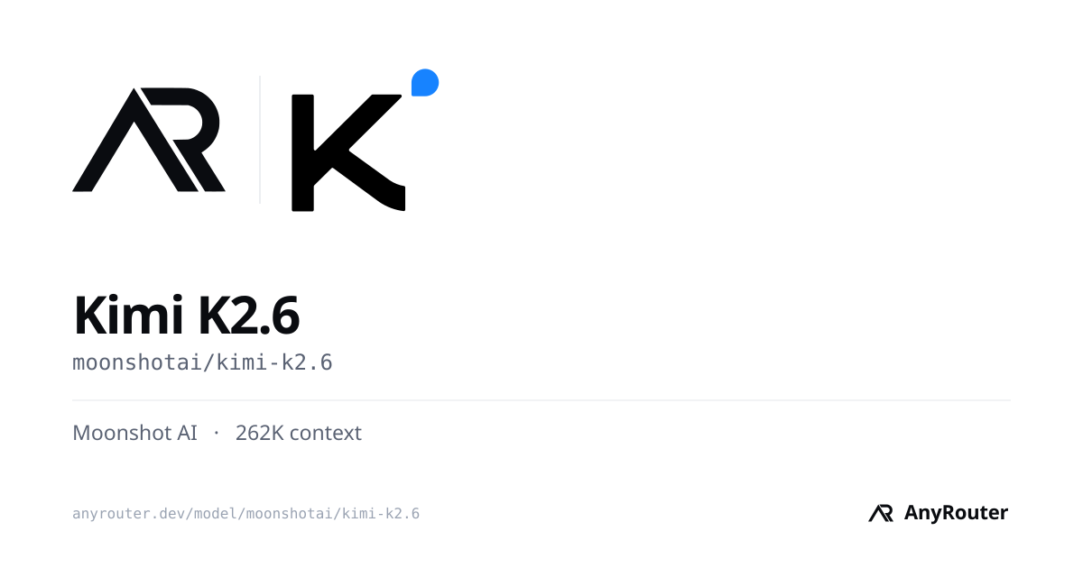 Kimi K2.6 share card