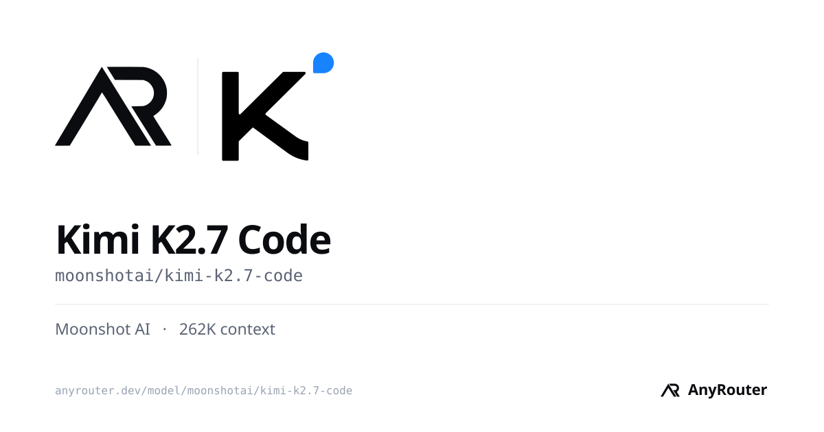 Kimi K2.7 Code share card