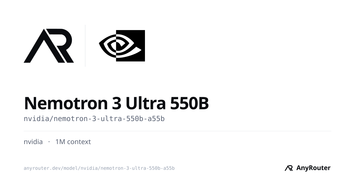 Nemotron 3 Ultra 550B share card