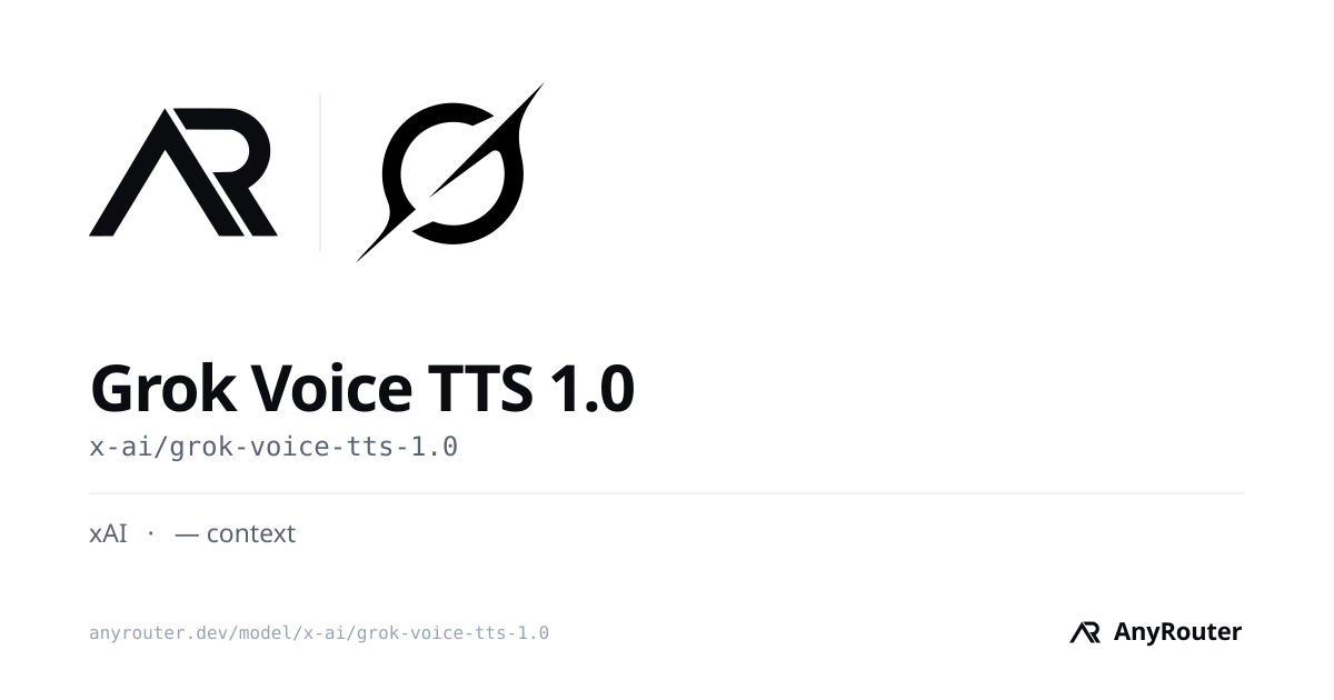 Grok Voice TTS 1.0 share card