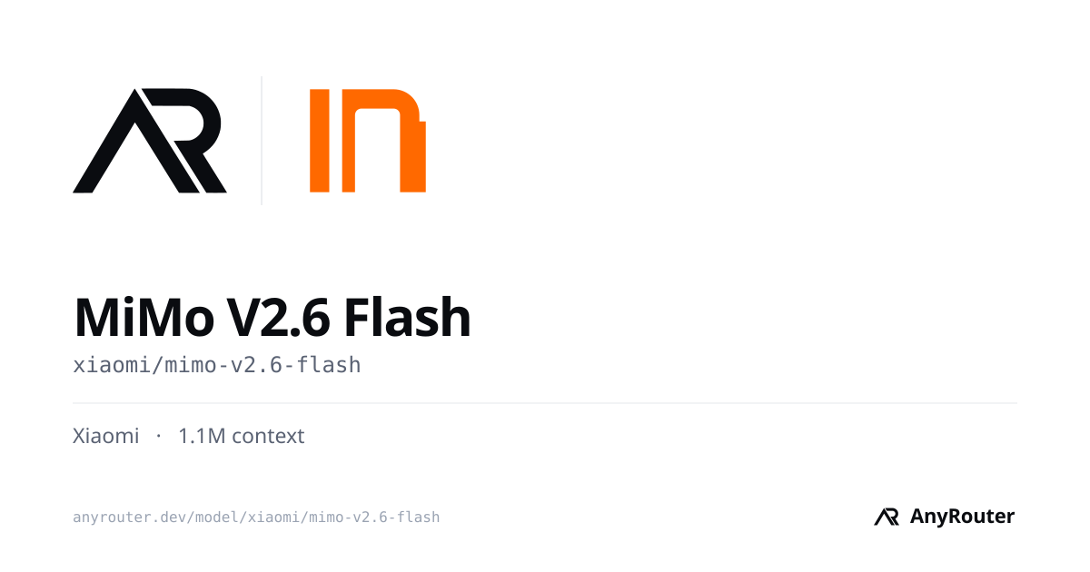 MiMo V2.6 Flash share card